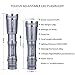 Outlite E6 High Powered Tactical Flashlight with 2pcs Rechargeable 18650 Battery and DC Charger, Ultra Bright LED Handheld Flashlight, 5 Light Modes Lantern Torch - Adjustable Focus Taclight