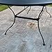 Belham Living Stanton 42 x 72 in. Oval Wrought Iron Patio Dining Table by Woodard - Textured Black