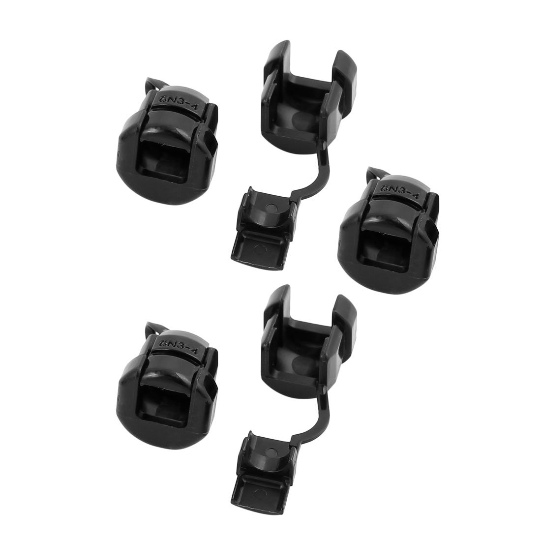 sourcingmap 5Pcs 6N3-4 Round Cable Wire Strain Relief Bush Grommet 14mm Diameter Black