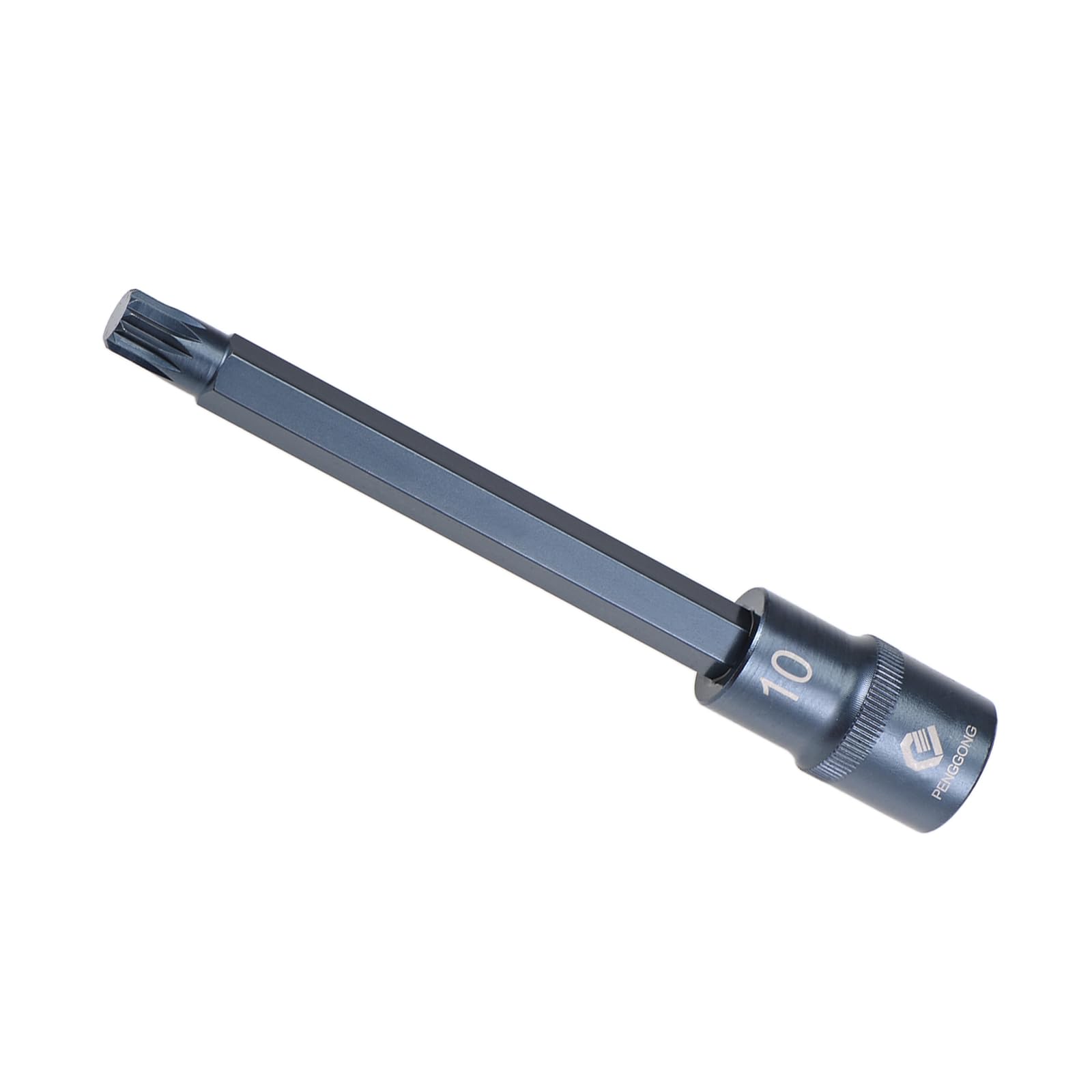 CoCud Triple Square Spline Bit Socket, M10 Bit 1/2" Drive 5.5" Length, Star S2 Alloy Steel Cr-V Socket Blue - (Applications: for Fastener Application)