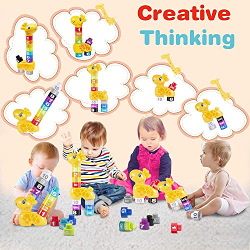 MOONTOY Giraffe Building Stacking Block for Toddlers 13, Learning