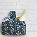 Knitting Tote Bag, Yarn Storage Organizer (16.5 x 9 inches) - Crochet Travel Project Bags with Zippered Pocket for Knit Hook, Needles - Canvas, Portable, Perfect Gift for Knitters