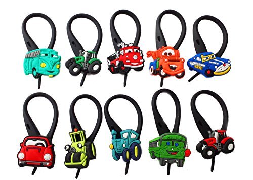 AVIRGO 10 pcs Soft Zipper Pull Charms for Backpack Bag Pendant Jacket Set # 25-3