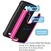 Tekcoo LG G3 Vigor Case, LG G3 Mini Case, (TM) [Tmajor Series] [Hot Pink] Shock Absorbing Hybrid Rubber Plastic Impact Defender Slim Hard Case Cover Shell for LG G3 Vigor,G3 Mini LS885 D725