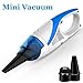 Handheld Mini Vacuum Cleaner, NUWA Portable Car Vacuum Cleaner Cordless, Lightweight Auto Hand Vac Dust Collector Rechargeable wih USB Charging Cable, Equipped with two Nozzles (Blue)