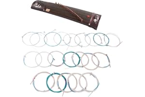 Loopunk Complete 21 Guzheng Strings Set, Sturdy Steel Wire Replacement Strings for Chinese Zither, Traditional Instrument Acc