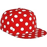 ASYG Cute Red and White Polka Dot Baseball Caps for Outdoor Sports Fashion Polka Dot Hats Women's Polka Dot Adjustable Cap