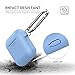 AhaStyle AirPods Case Cover Premium Silicone Protective Cover Skin Accessories [Hand Strap Included] Compatible with AirPods 2 & 1（Sky Blue）