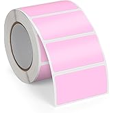 FINDAT Purple Thermal Labels 1 × 2 Inch Vinyl Rectangular Waterproof Direct Printer Sticker Self-Adhesive Perforated Name Tag for Logo DIY QR Design Office Address 500 PCS