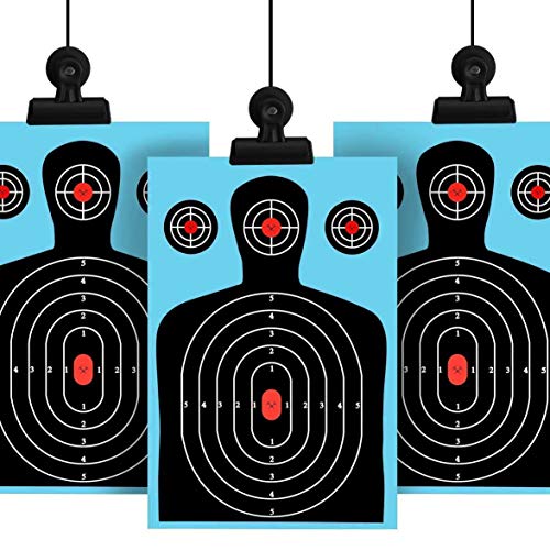 MqbY Horseback Riding 10pack Shooting Targets 1218 inch Silhouette Poor Splatter Reactive Paper Targets Fluorescent Rifle Pistol Airsoft Pellet Gun