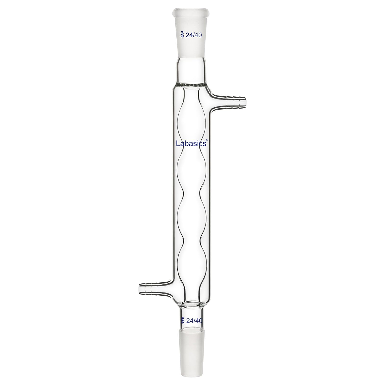 Labasics Borosilicate Glass Allihn Condenser with 24/40 Joint 200mm Jacket Length Lab Glass Condenser