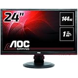 AOC G2460PF 24” Gaming Monitor, FreeSync, FHD (1920x1080), TN Panel, 144Hz, 1ms, Height Adjustable, DisplayPort, HDMI, USB