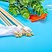Whaline 30 Pack Ribbon Sticks Chromatic Silk Ribbon with Bells Fairy Stick Wish Wands for Wedding Party (White)