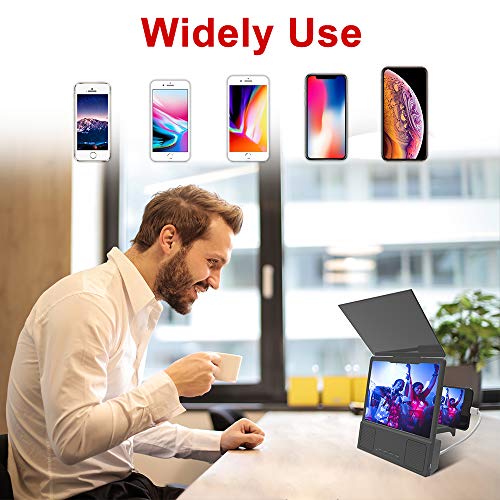 GLISTON 8'' 3D Phone Screen Enlarger with Bluetooth Speaker, Screen