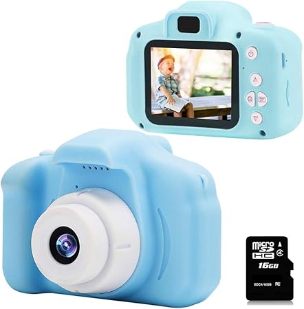 Amazon 最新式 高画質 キッズカメラ 子供用カメラ 800万画素 4 500枚連続写真 動画 連写 タイマー撮影 2 0インチips画面 子供のおもちゃ 子供プレゼント 多機能 Usb充電 日本語取扱説明書 16gb Sdカード附き デジカメ プレゼント デジタルカメラ おもちゃ