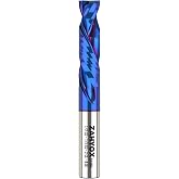 ZahyoX 1/2 Inch Extra Long Compression CNC Router Bit for Wood, NACO Coated | 2 inch cutting length; Clean top &amp; bottom edges, No tear-out, Smooth finish; Suits hardwood, plywood, laminate &amp; MDF