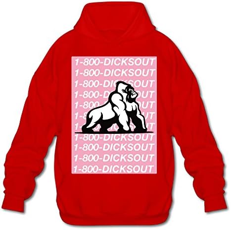 Hotline Bling For Harambe Men's Fleece Hoodie Adult Sweater Red XL
