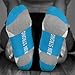 Gone For a Run Inspirational Ankle Socks for Women - Affirmation - Fun Running Socks - Runners Gifts & Motivation - 13.1 (Baby Blue)