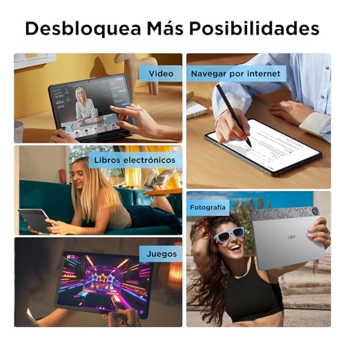 UGEE UT2 Tablet Independiente 10,36 Pulgada - 6GB+128GB, Pantalla 2K Ultra HD Totalmente Laminada, 8.0MP Cámara Frontal y Trasera, Tableta Android 14, Batería de 7000mAh, Incluye U-Pencil