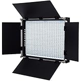 Fovitec - 1x Daylight 650 LED Panel w/ Barndoor &amp; Filters - [90+ CRI][Continuous Lighting][Entry Level Friendly][NP-F Compatible][5600K Color Temperature]