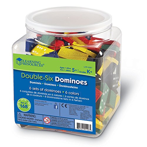 Learning Resources Doublesix Dominoes In Bucket