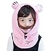 Leories Kids Winter Windproof Cap Thick Warm Face Cover Adjustable Ski Hat Dark Blue/Pink