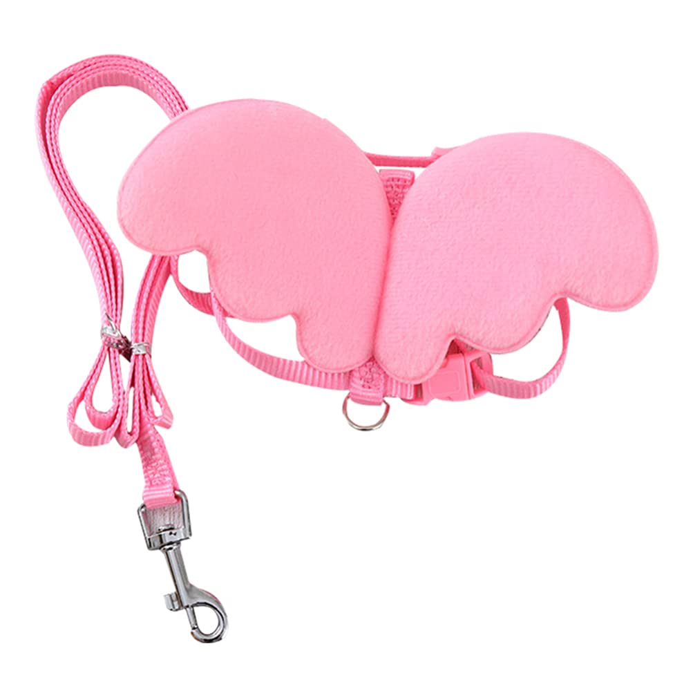 Walking Harness- Chicken Harness Angel Wing Hen, Pet Harness with Leash for Goose Hen Traning Walking Pink Size XS