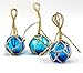 Nautical Crush Trading Aqua Glass Float Balls | (Set of 3) Fishing Buoy Balls 2