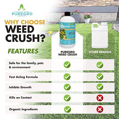PureGro Weed Crush Weed Killer Herbicide Concentrate All Natural Weed