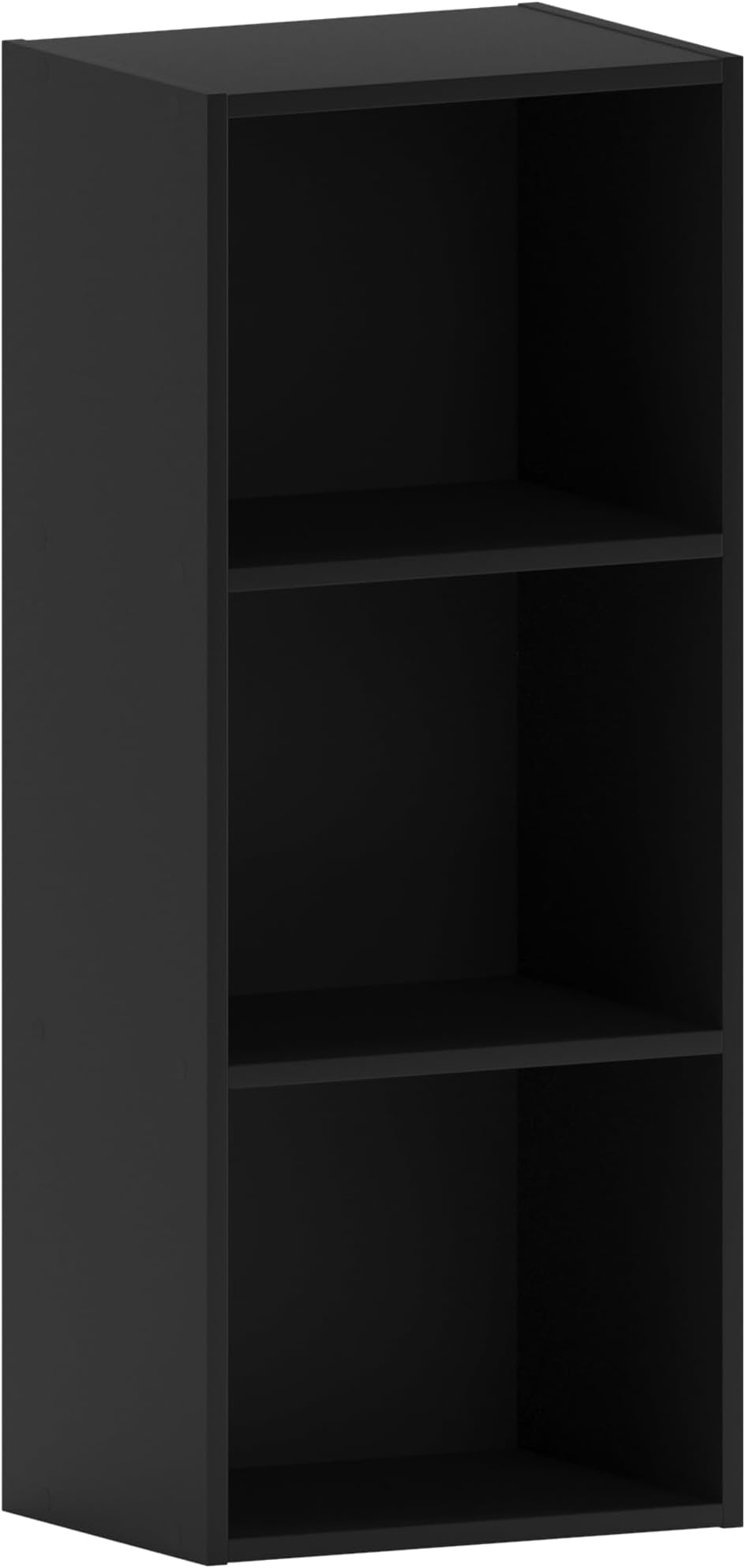 Vida Designs Oxford 3 Tier Cube Bookcase Black Wood Shelves 80cmH 32cmW 24cmD