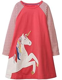 Girls Cotton Long Sleeve Dress