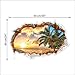 BIBITIME Tropical Ocean 3D Beach Wall Stickers Sunshine Wall Art Mural Coconut Tree Vinyl Nursery Decor Decals for Bedroom Living Room