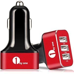1byone USBカーチャージャー 7.2A / 36W 3ポート 超小型シガーソケット iPhone & Android対応