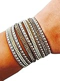 Fashion Bracelet for FitBit, Avia, or Misfit Activity Tracker – The TINLEY Studded Snap Bracelet in Grey – Size XS/S – Activity Tracker Not Included