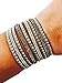 Fashion Bracelet for FitBit, Avia, or Misfit Activity Tracker – The TINLEY Studded Snap Bracelet in Grey – Size XS/S – Activity Tracker Not Included