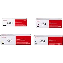 Cool Toner 4-Pack 054 Cartridges For Canon ImageCLASS – Black, Cyan, Magenta, Yellow – With Chip