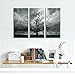 sechars - 3 Piece Tree Canvas Wall Art Winter Tree Landscape Picture Photography Print on Canvas Painting Modern Living Room Bedroom Farmhouse Wall Decor Stretched and Framed Ready to Hang