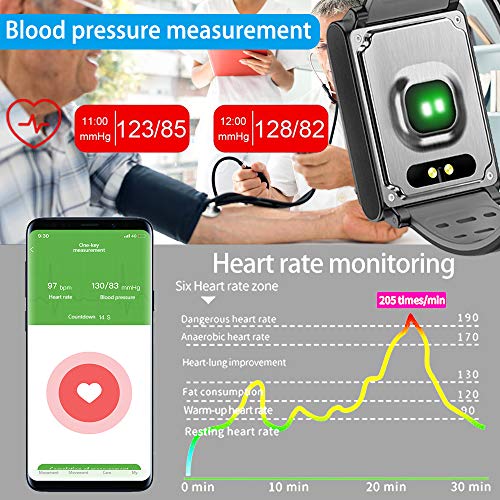 Smart Watch, Waterproof Fitness Tracker Watch with Heart Rate Blood Pressure Sleep Monitor for Men Women Kids iOS Android Phone Activity GPS Tracker Sports with Pedometer Calorie Stopwatch by Qiwoo - Thumbnail 2
