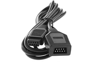 GENERIC Extension Cable Compatible for Atari Joystick and Sega Genesis Controller 6 Feet – 1.8m 9pin by iCode (10ft / 3m)