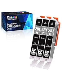 E-Z de tinta (TM) Cartucho de tinta compatible de repuesto para Canon CLI-251 X L, gris (3 Gray)