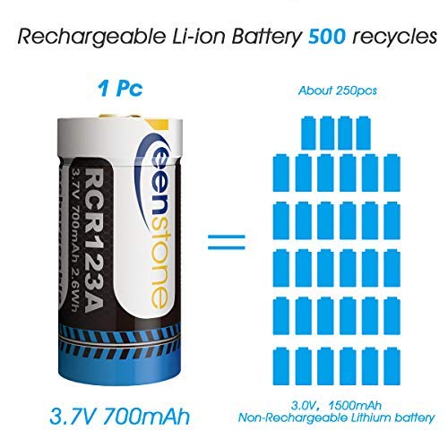Arlo Kamera Batterien 8 Stücke, Keenstone Wiederaufladbare 3.7V 750mAh Li-ion Arlo Akkus, mit 2 Silikon Hüllen und Batterie Gehäuse für Arlo Überwachungskamera VMC3030/3230/3330/3430
