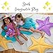 Floor Bloom Starfish Pillow - Floor Pillow or Decorative Pillow in Color Purple - Soft and Cozy Decor for Beach House or Little Mermaid's Bedroom