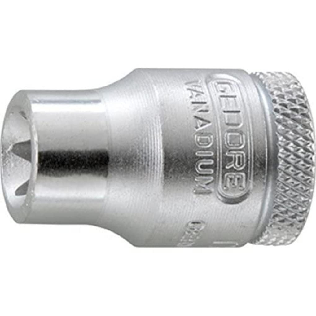Gedore TX30E6 3/8-Inch 6 x 28 mm E Socket - Silver