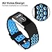 iGK Silicone Replacement Bands Compatible for Fitbit Charge 2, Adjustable Breathable Sport Strap Smartwatch Fitness Wristband with Air Holes Blue Small