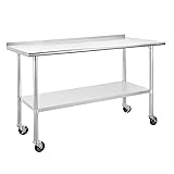 Hally Stainless Steel Table for Prep & Work 24 x 60