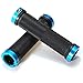 OUTERDO Bicycle Handlebar Grips Double Lock on Locking Aluminum Grips blue