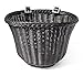 Colorbasket 01327 Adult Front Handlebar Bike Basket, All-Weather, Water Resistant, Adjustable Leather Straps, Black