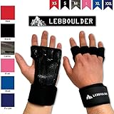 LEBBOULDER Workout Gloves - Weight lifting gloves with Wrist Support for Fitness, WOD, Gym Cross Training & Powerlifting - Silicone Padding to avoid Calluses - Suits both Men & Women, Strong Grip