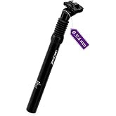 Zoom Bike Suspension Seatpost 27.2/30.9/31.6 x 350 mm with Adjustable Clamp | Shock Absorber Damper, Bicycle Seat Post, Aluminum Alloy, 40 mm Travel, Easy install, for E-Bike, MTB, BMX, Road, 110-220 lb