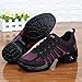 Women's Jazz Shoes Lace-up Sneakers - Breathable Air Cushion Lady Split Sole Athletic Walking Dance Shoes Platform